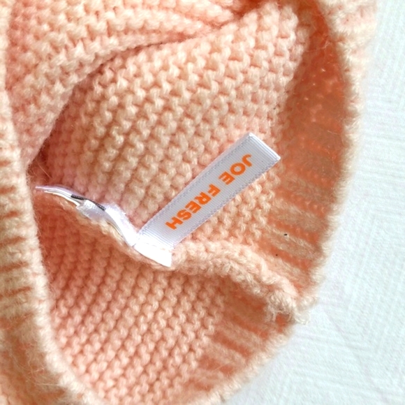 joe fresh blush pink knit baby bear hat - Picture 2 of 3